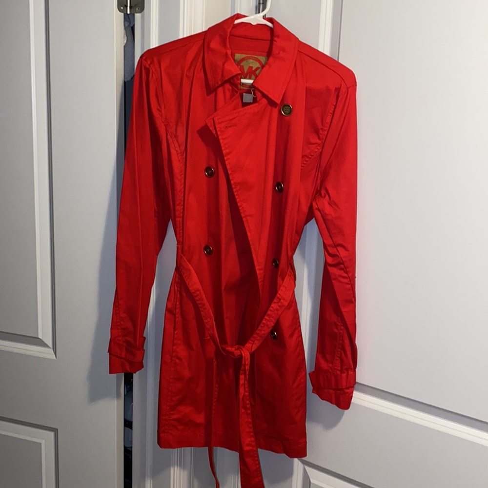 Michael Kors Red Trench Jacket